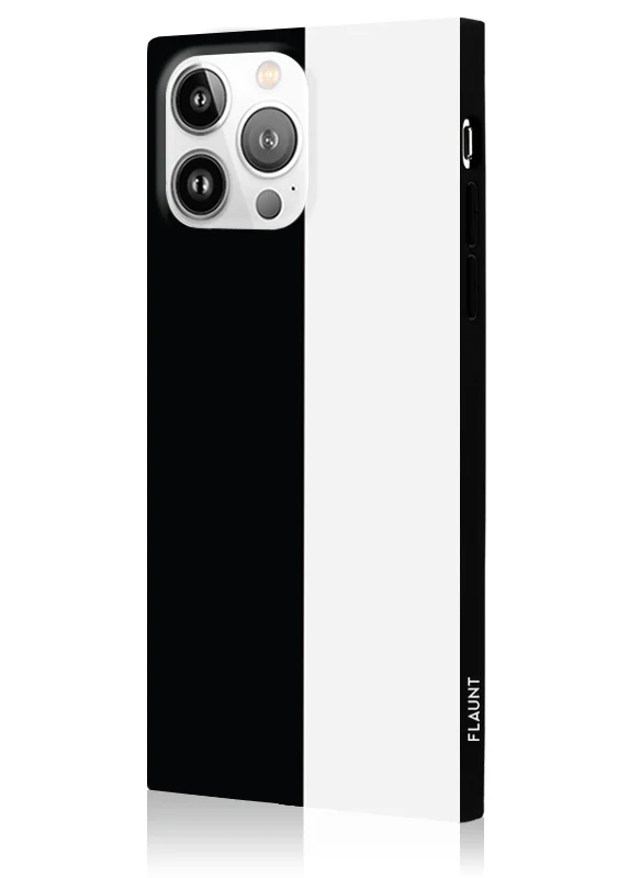 SQUARE® Black and White Colorblock iPhone Case - Image 32