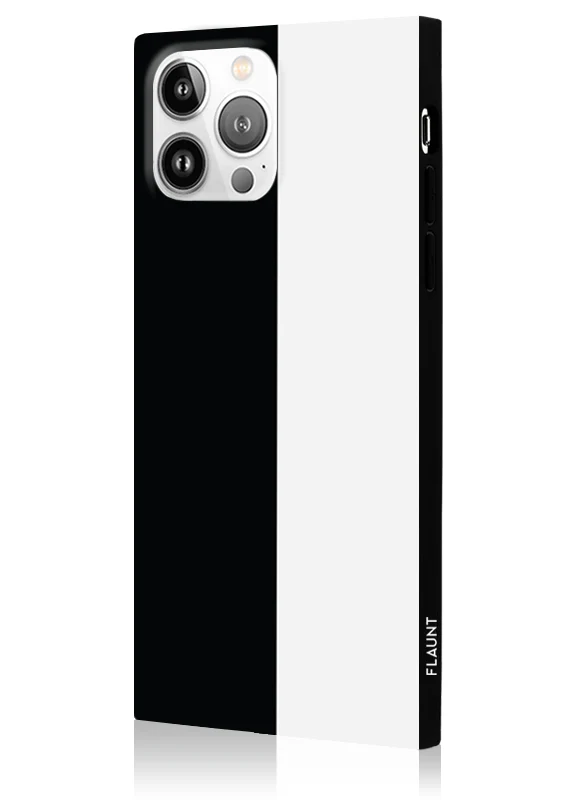 SQUARE® Black and White Colorblock iPhone Case - Image 34