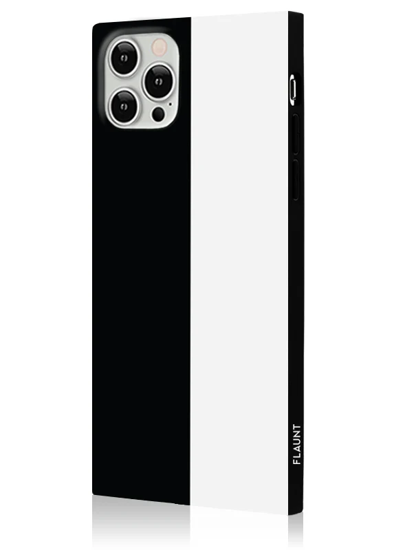 SQUARE® Black and White Colorblock iPhone Case - Image 4