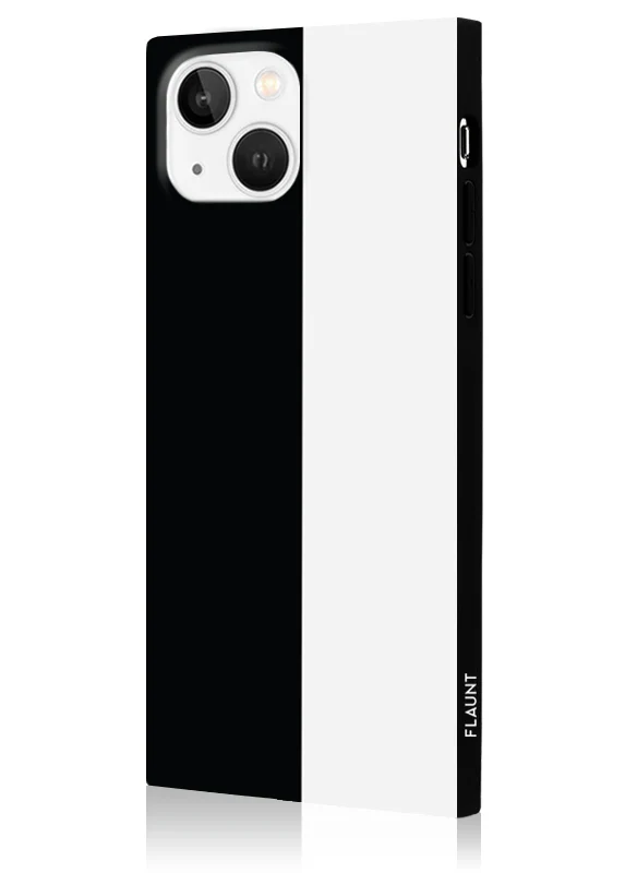 SQUARE® Black and White Colorblock iPhone Case - Image 8
