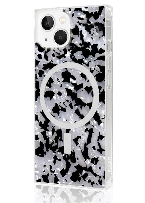 SQUARE® Black & White Tortoise Shell iPhone Case - Image 30
