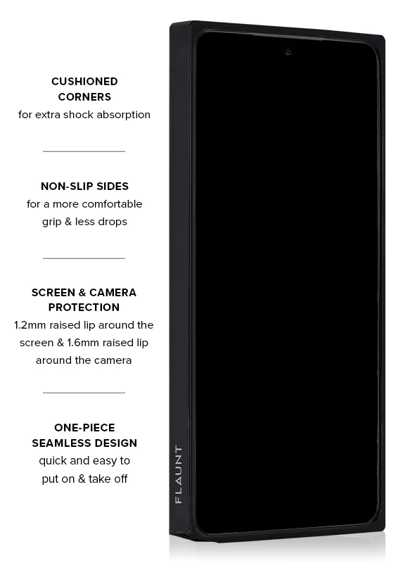 SQUARE® Black Crocodile Faux Leather Galaxy Case - Image 4