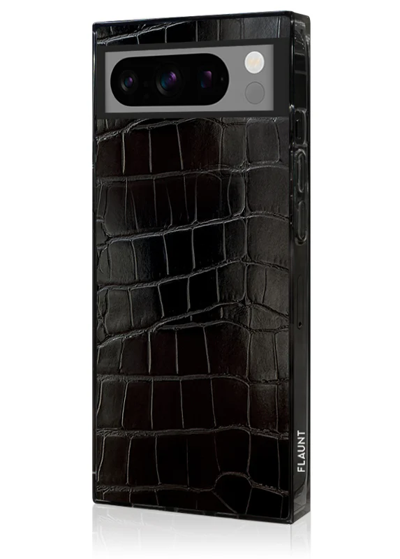 SQUARE® Black Crocodile Faux Leather Pixel Case - Image 2
