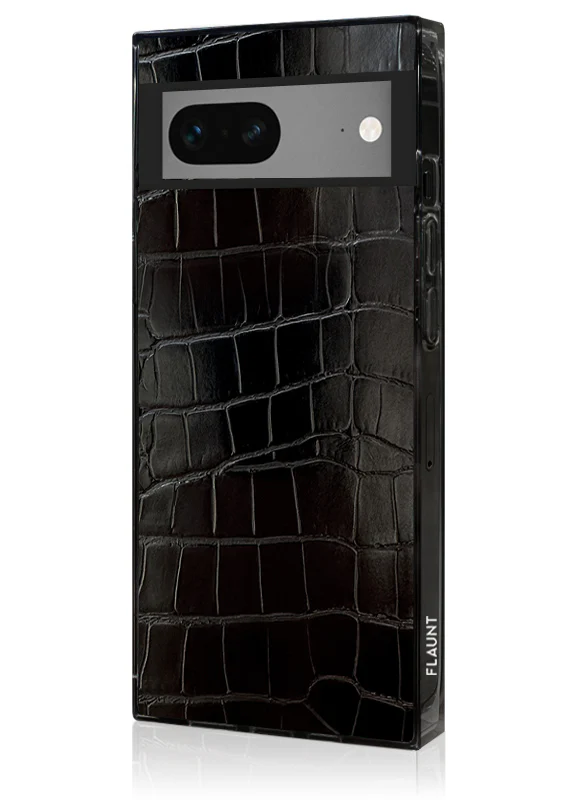 SQUARE® Black Crocodile Faux Leather Pixel Case - Image 8
