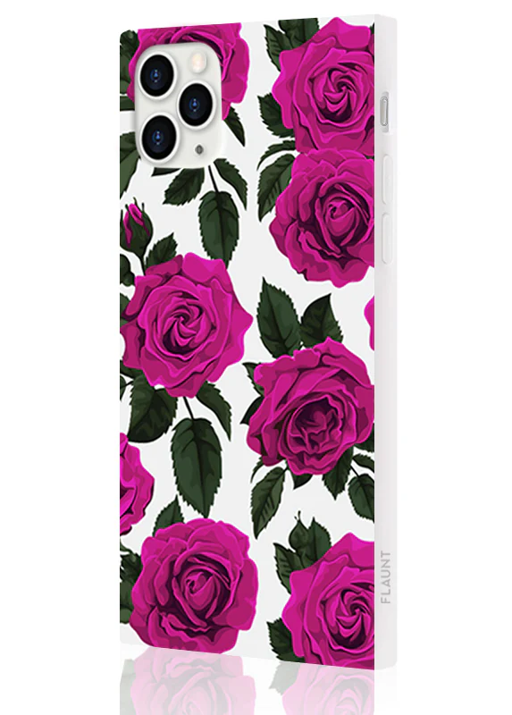 SQUARE® Fuchsia Rose Print iPhone Case - Image 10