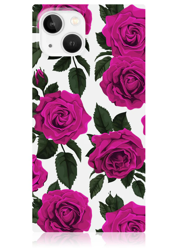 SQUARE® Fuchsia Rose Print iPhone Case - Image 49