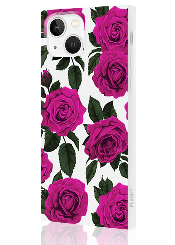 SQUARE® Fuchsia Rose Print iPhone Case - Image 52