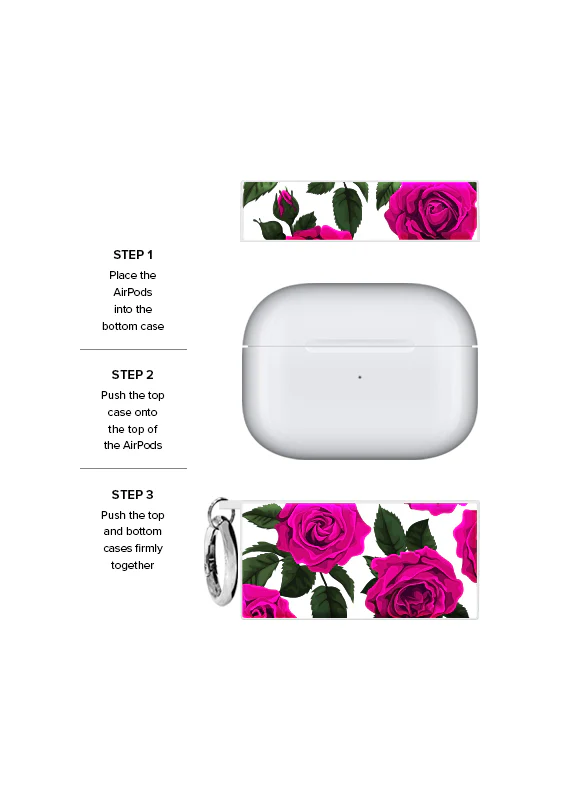 SQUARE® Fuchsia Rose AirPods Case - Image 15