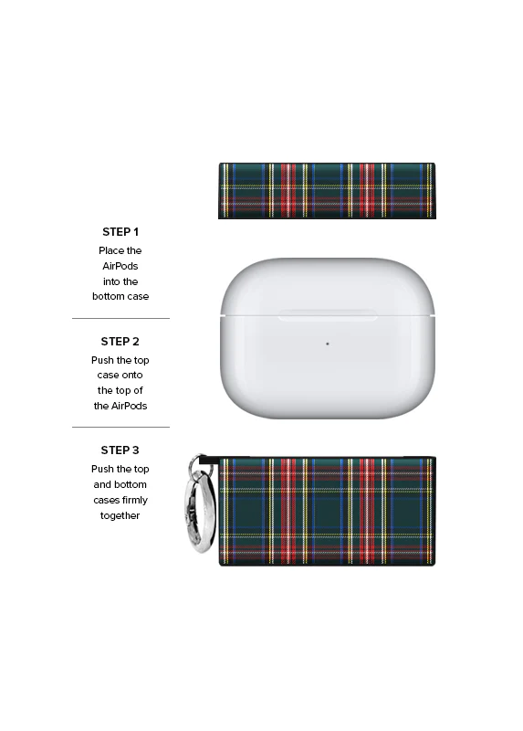 SQUARE® Green Plaid AirPods Case - Image 15