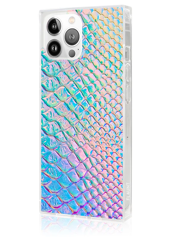SQUARE® Iridescent Crocodile Faux Leather iPhone Case - Image 32