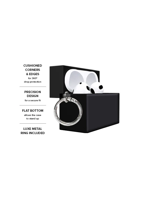 SQUARE® Matte Black AirPods Case - Image 18