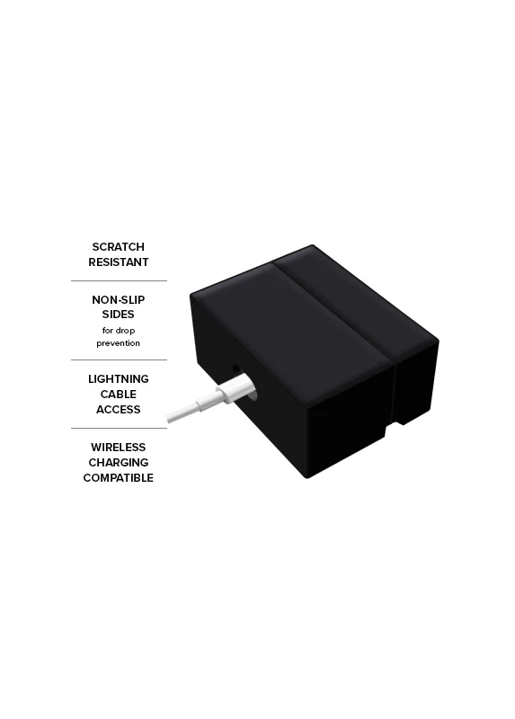 SQUARE® Matte Black AirPods Case - Image 4