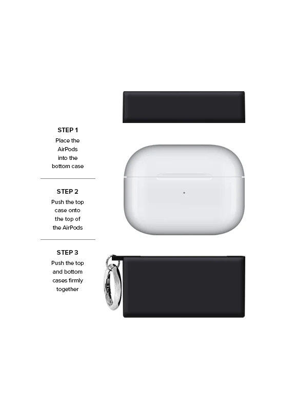 SQUARE® Matte Black AirPods Case - Image 5