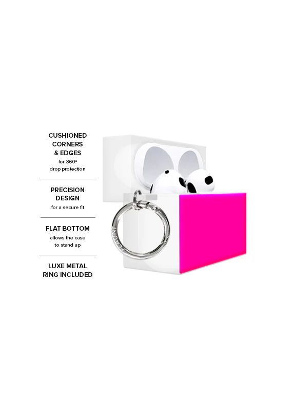 SQUARE® Neon Pink AirPods Case - Image 18