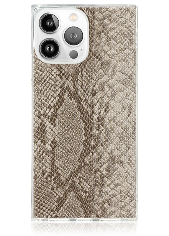 SQUARE® Nude Python Faux Leather iPhone Case - Image 5