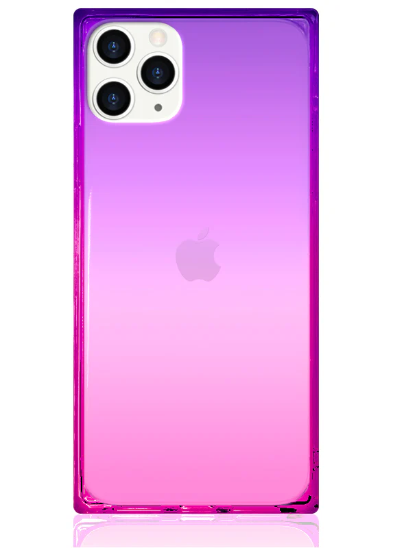SQUARE® Pink Purple Clear Ombre iPhone Case - Image 13