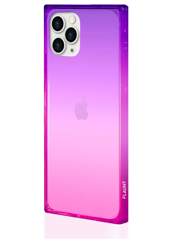 SQUARE® Pink Purple Clear Ombre iPhone Case - Image 14
