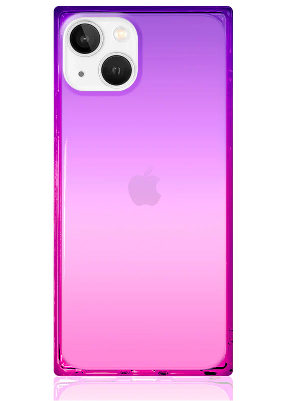 SQUARE® Pink Purple Clear Ombre iPhone Case - Image 25