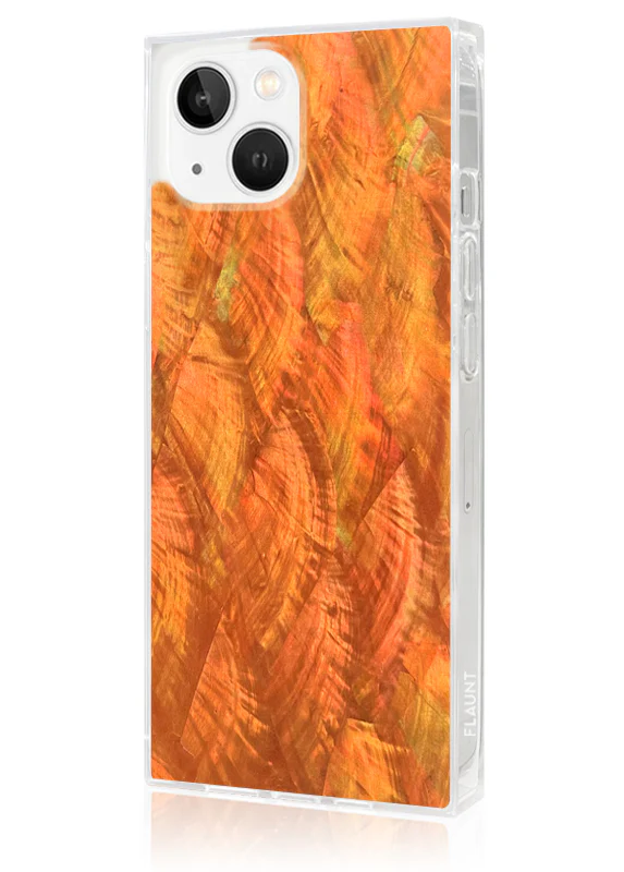 SQUARE® Orange Mother of Pearl iPhone Case - Image 10