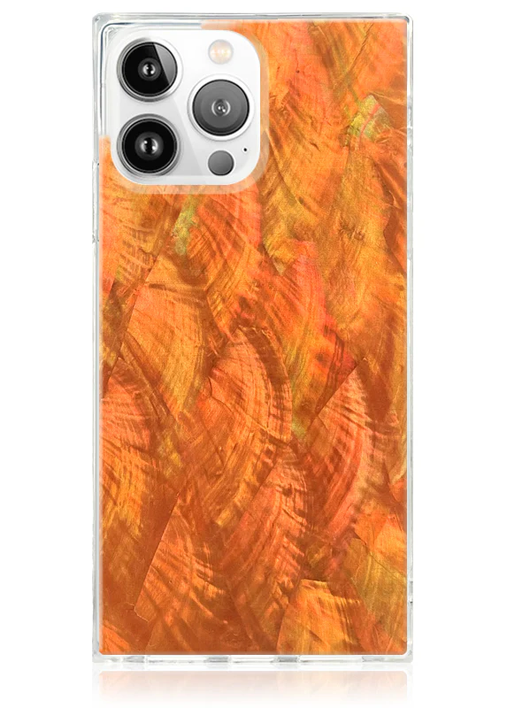 SQUARE® Orange Mother of Pearl iPhone Case - Image 33