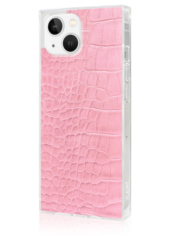 SQUARE® Pink Crocodile Faux Leather iPhone Case - Image 28
