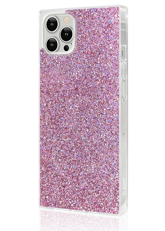 SQUARE® Pink Glitter iPhone Case - Image 18