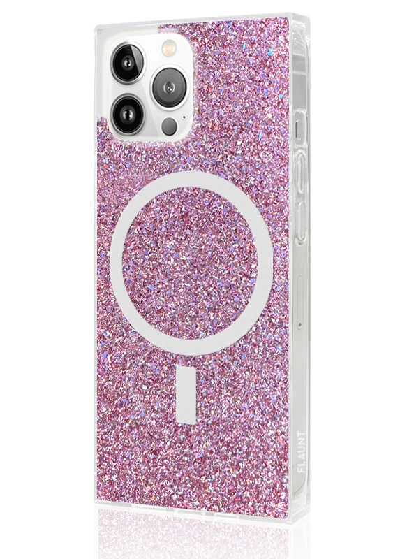 SQUARE® Pink Glitter iPhone Case - Image 34