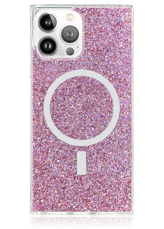 SQUARE® Pink Glitter iPhone Case - Image 35