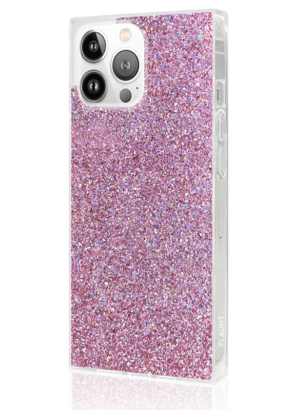 SQUARE® Pink Glitter iPhone Case - Image 6