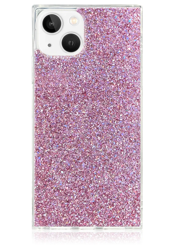 SQUARE® Pink Glitter iPhone Case - Image 7