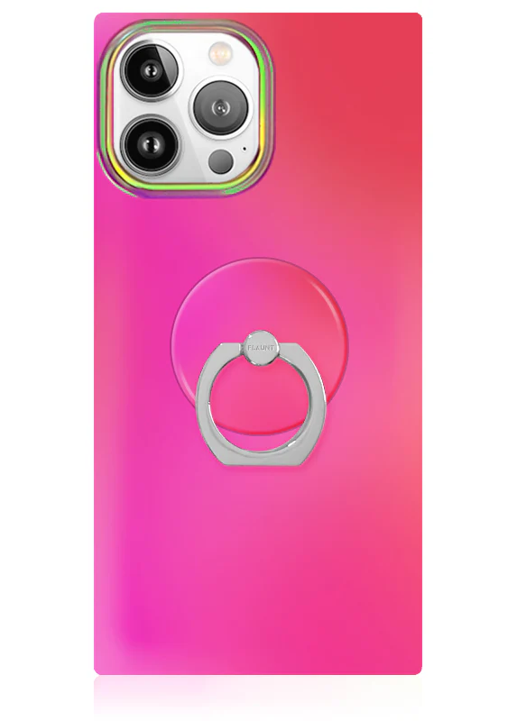 Pink Iridescent Adhesive Phone Ring Stand - Image 3