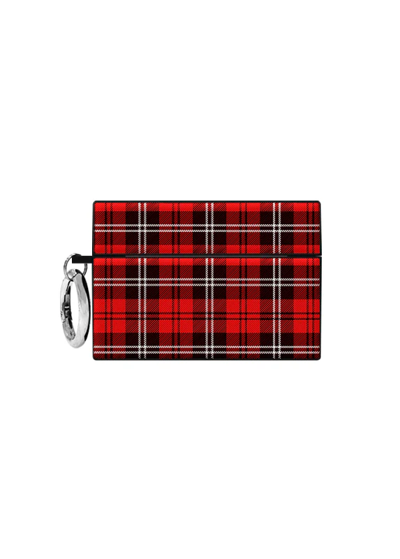 SQUARE® Red Plaid AirPods Case - Image 16