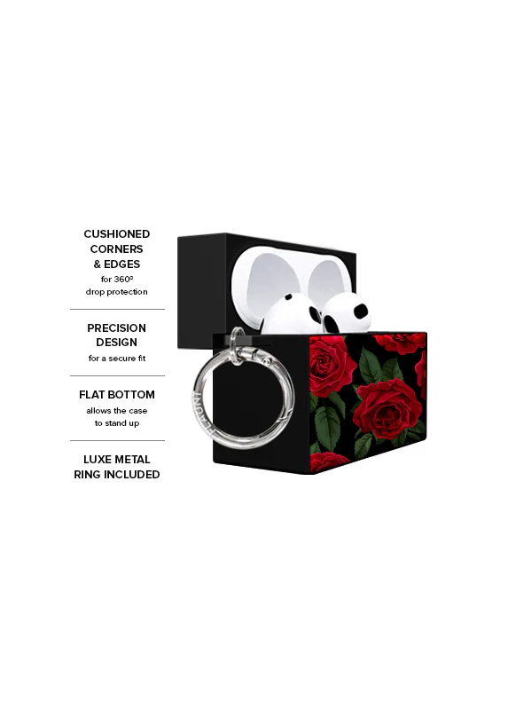 SQUARE® Rose Print AirPods Case - Image 3