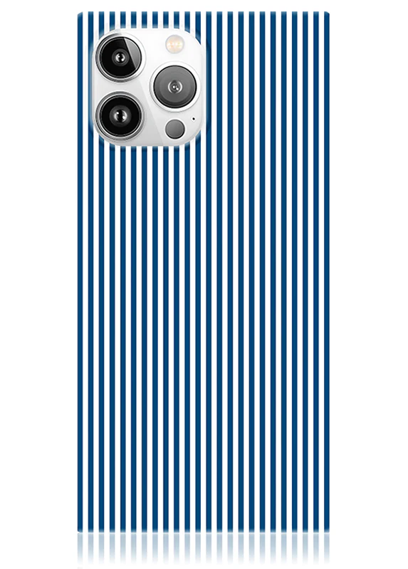 SQUARE® Blue & White Oxford Stripe iPhone Case - Image 39