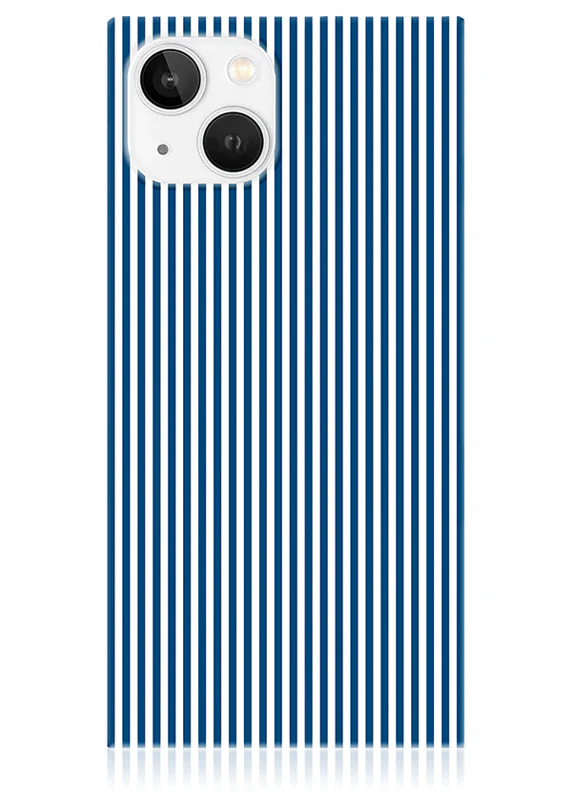 SQUARE® Blue & White Oxford Stripe iPhone Case - Image 43