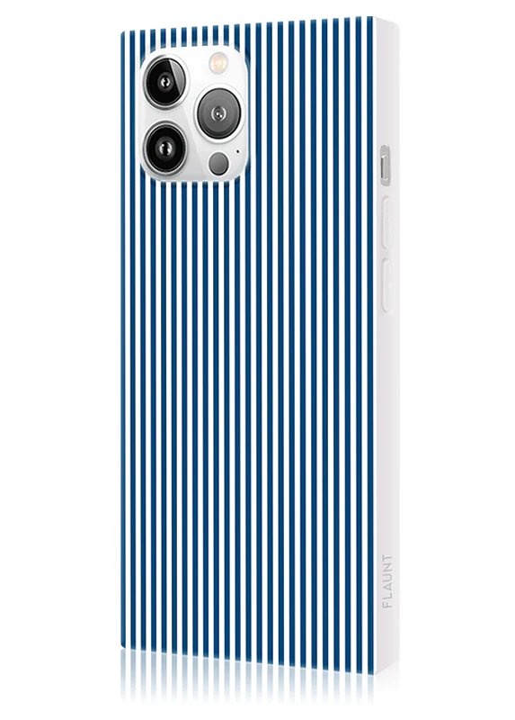 SQUARE® Blue & White Oxford Stripe iPhone Case - Image 48