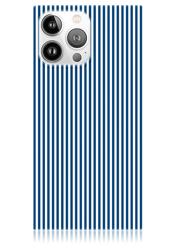 SQUARE® Blue & White Oxford Stripe iPhone Case - Image 5