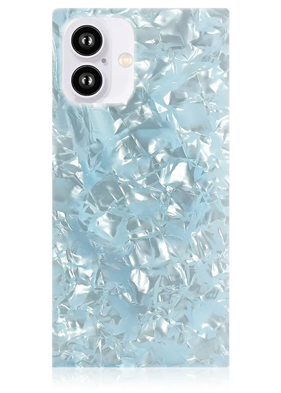 SQUARE® Icy Blue Pearl iPhone Case - Image 13