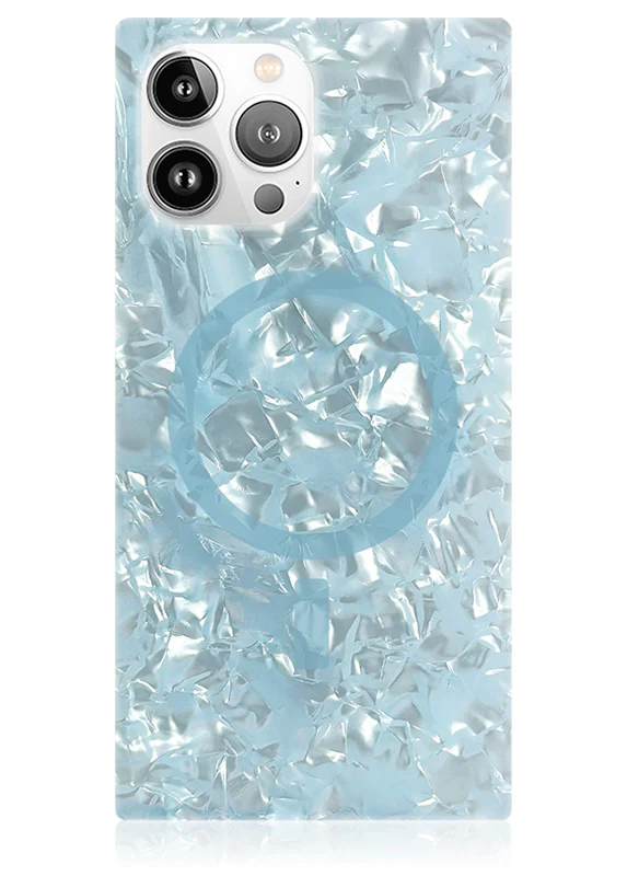SQUARE® Icy Blue Pearl iPhone Case - Image 33