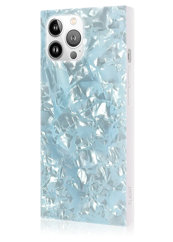 SQUARE® Icy Blue Pearl iPhone Case - Image 36