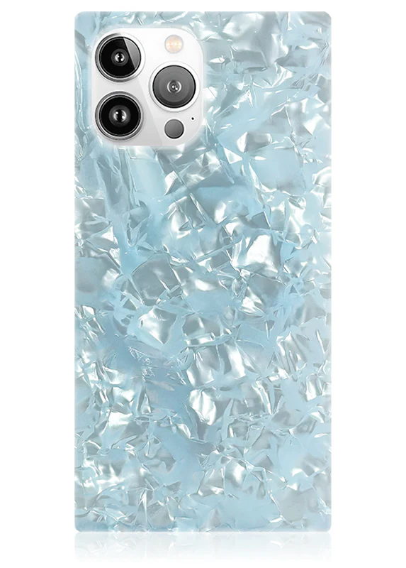 SQUARE® Icy Blue Pearl iPhone Case - Image 47