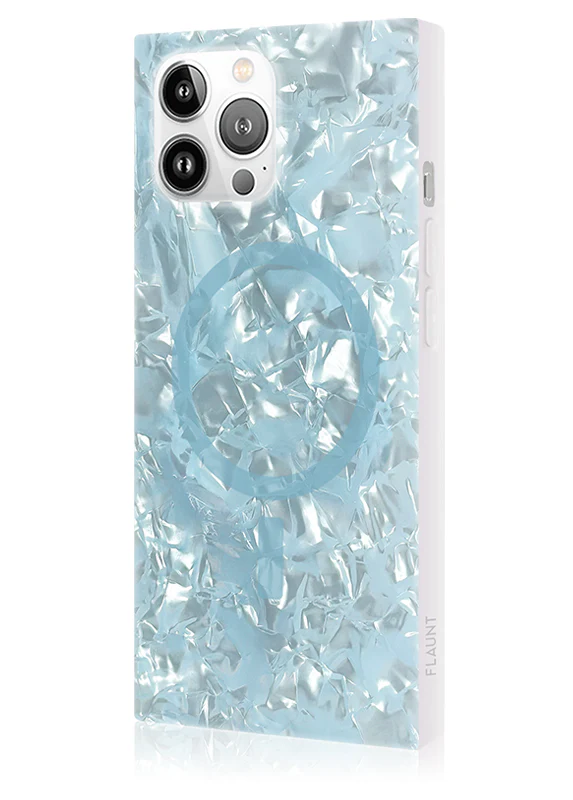 SQUARE® Icy Blue Pearl iPhone Case - Image 54