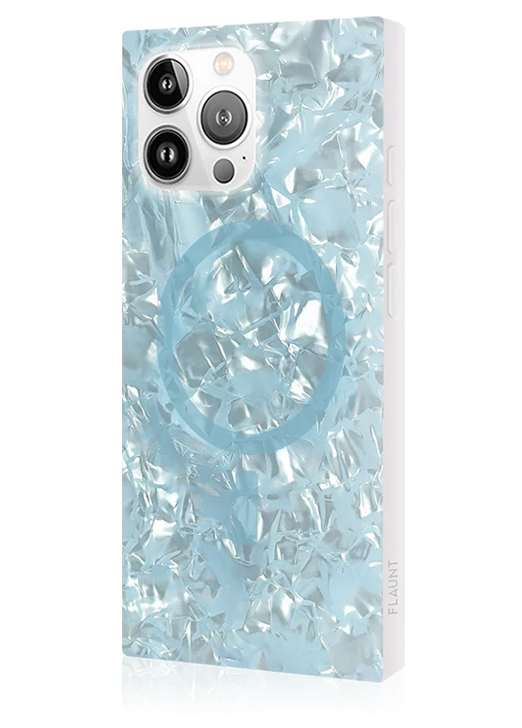 SQUARE® Icy Blue Pearl iPhone Case - Image 6