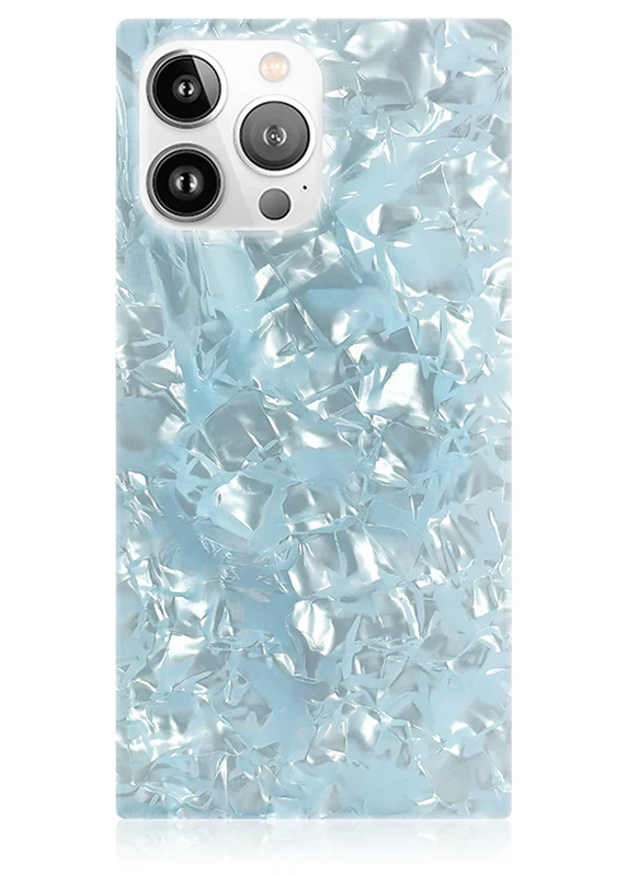 SQUARE® Icy Blue Pearl iPhone Case - Image 7