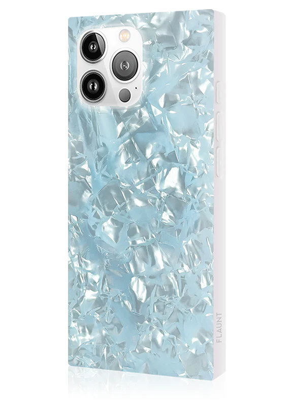SQUARE® Icy Blue Pearl iPhone Case - Image 8