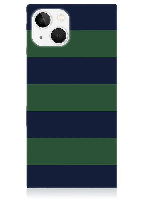 SQUARE® Navy & Green Rugby Stripe iPhone Case - Image 21