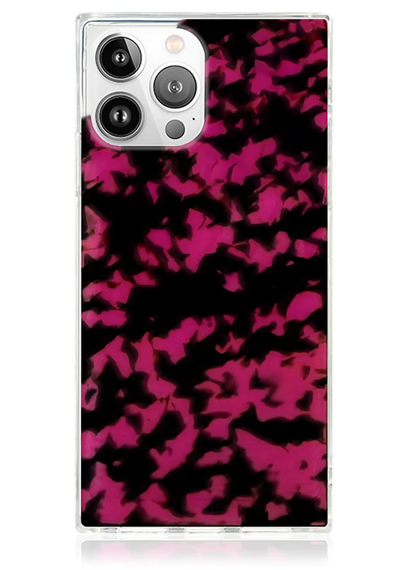 SQUARE® Raspberry Tortoise Shell iPhone Case - Image 13