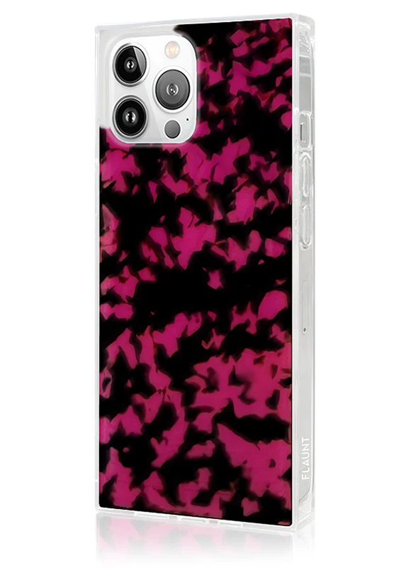 SQUARE® Raspberry Tortoise Shell iPhone Case - Image 2