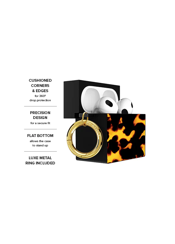 SQUARE® Tortoise Print AirPods Case - Image 23