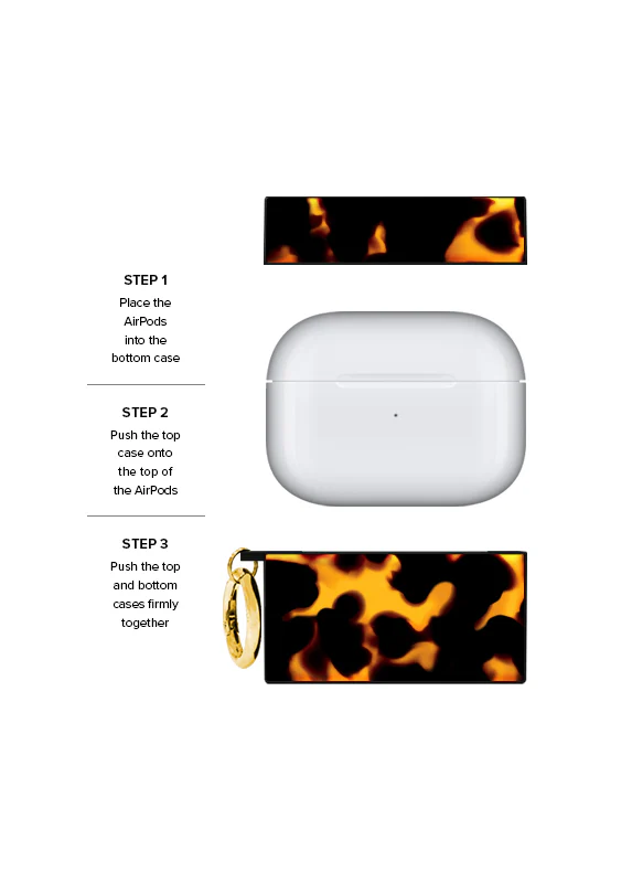 SQUARE® Tortoise Print AirPods Case - Image 5